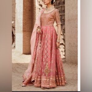 Elegant Pink and Gold Maria B